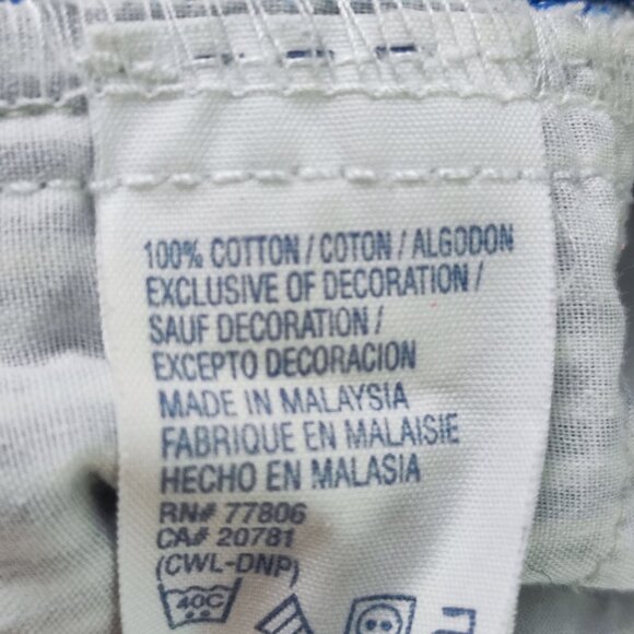 Tommy Hilfiger Capri short summer lightweight white & navy blue stripes size 10 - Picture 6 of 11